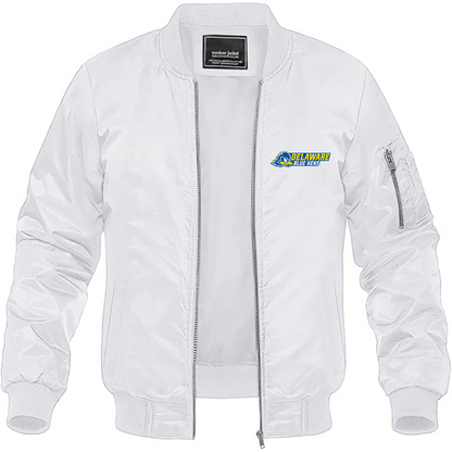 Men's Delaware Blue Hens Lightweight Bomber Jacket Windbreaker Softshell Varsity Jacket Coat