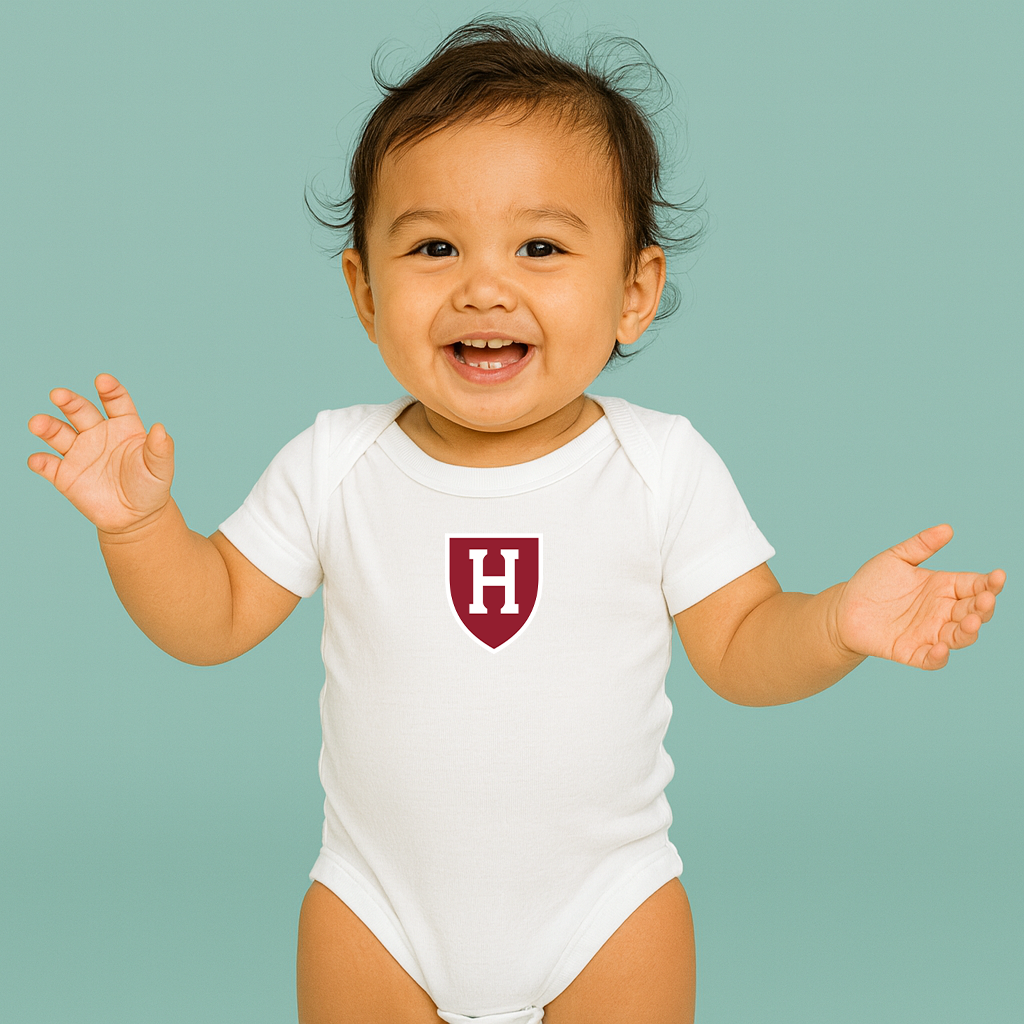 Harvard Crimson Logo Baby Romper Onesie