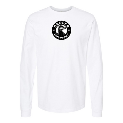 Men's Badger Brewery Logo Cotton Long Sleeve T-Shirt