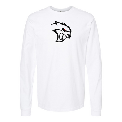 Men's Dodge Hellcat Logo Cotton Long Sleeve T-Shirt