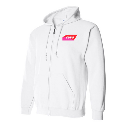 Men's Vevo Thumbnail Banner  Logo Zipper Hoodie