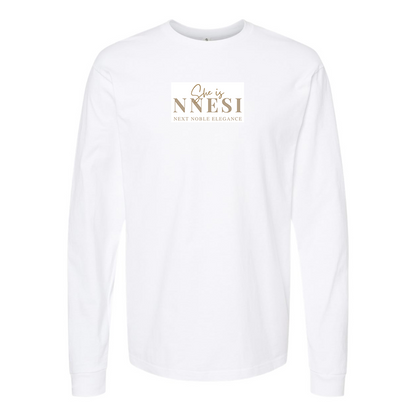 Men's Nnesi Logo Cotton Long Sleeve T-Shirt