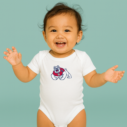 Fresno State Bulldogs Logo Baby Romper Onesie