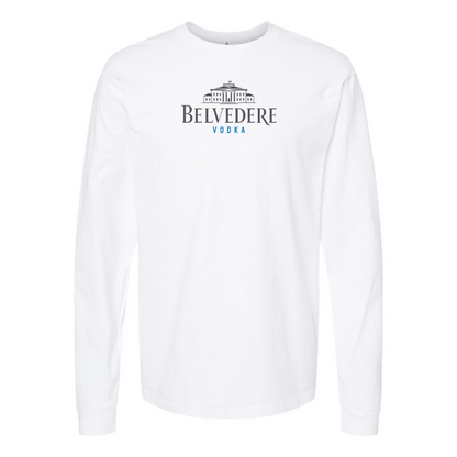 Men's Belvedere Logo Cotton Long Sleeve T-Shirt