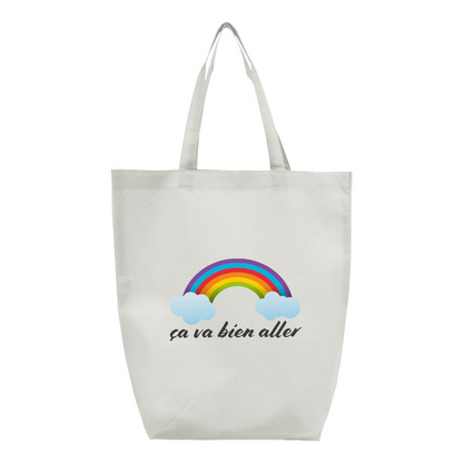 Ça va bien aller Q-Tees Non-Woven Gusset Bottom Tote
