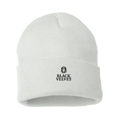 Black Velvet Logo Beanie Hat