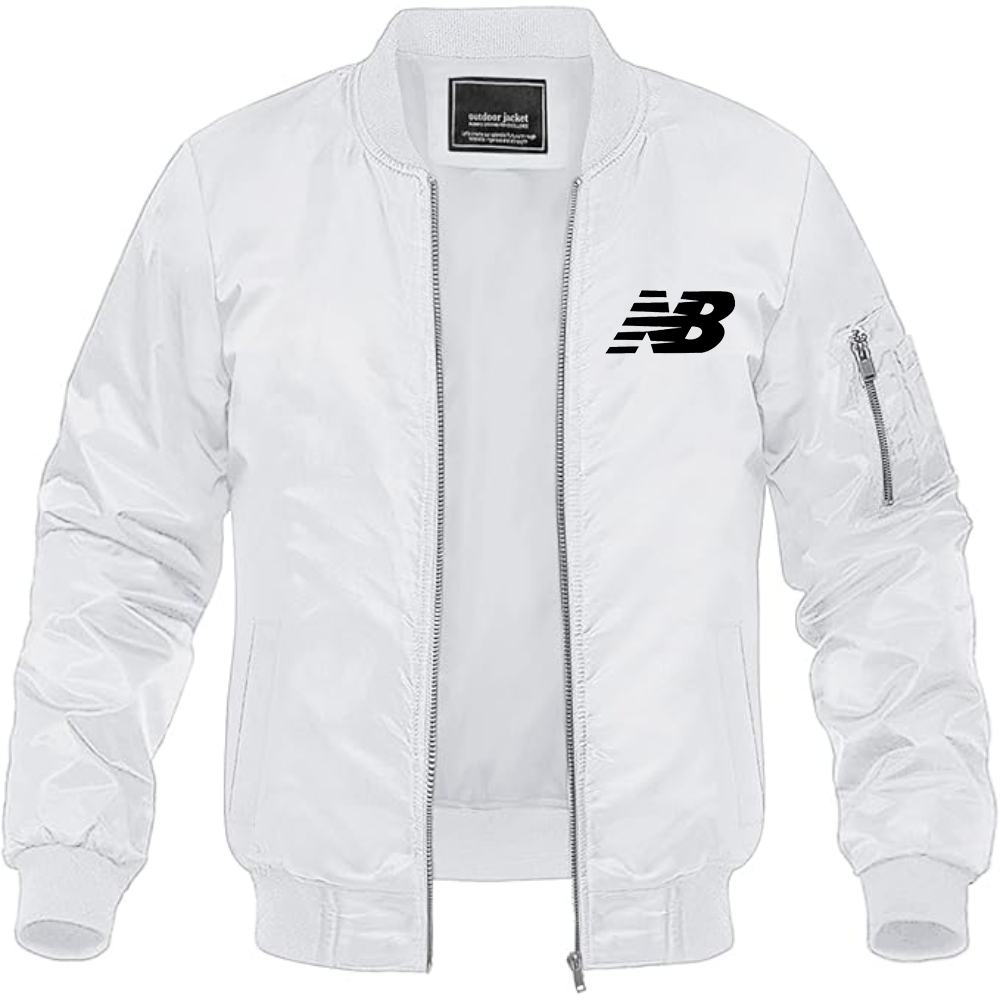 Men's New Balance Logo  Lightweight Bomber Jacket Windbreaker Softshell Varsity Jacket Coat
