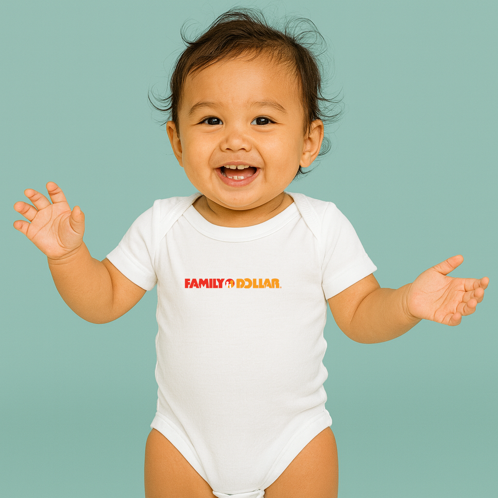 Family Dollar Logo Baby Romper Onesie