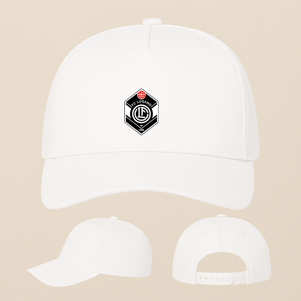FC Lugano Soccer Logo Five Panel Twill Snapback Cap