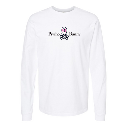 Men's Psycho Bunny Logo Cotton Long Sleeve T-Shirt