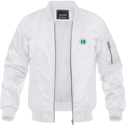Men's Edsel Logo Lightweight Bomber Jacket Windbreaker Softshell Varsity Jacket Coat