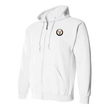 Men's Eadon Green Logo Zipper Hoodie