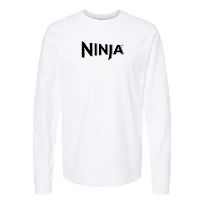Men's Ninja Logo Cotton Long Sleeve T-Shirt