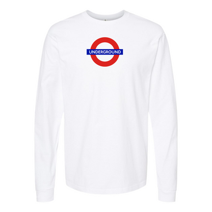 Men's London Tube Logo Cotton Long Sleeve T-Shirt