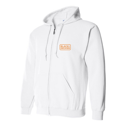 Men's Black Decker Logo Zipper Hoodie