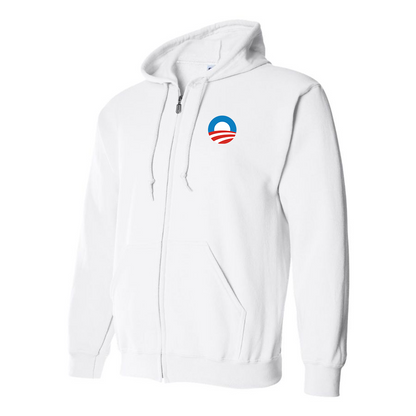 Men's Obama Logo Zipper Hoodie