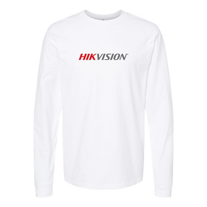 Men's Hikvision Logo Cotton Long Sleeve T-Shirt