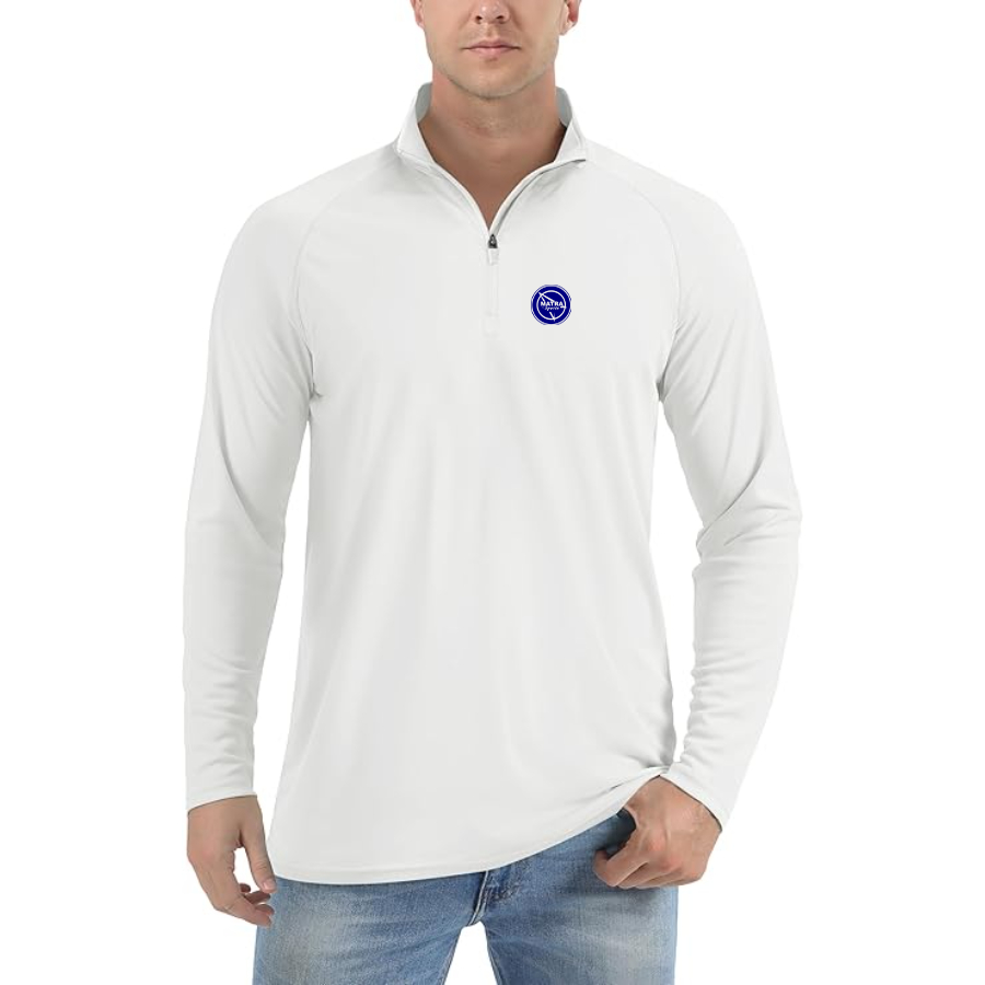 Men's Matra Sports Logo Lightweight Quarter-Zip Athletic Shirt Long Sleeve Performance Wear