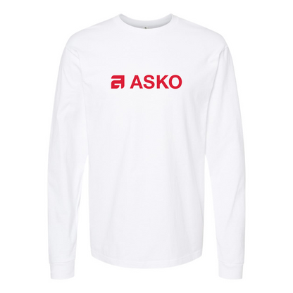 Men's Asko Logo Cotton Long Sleeve T-Shirt