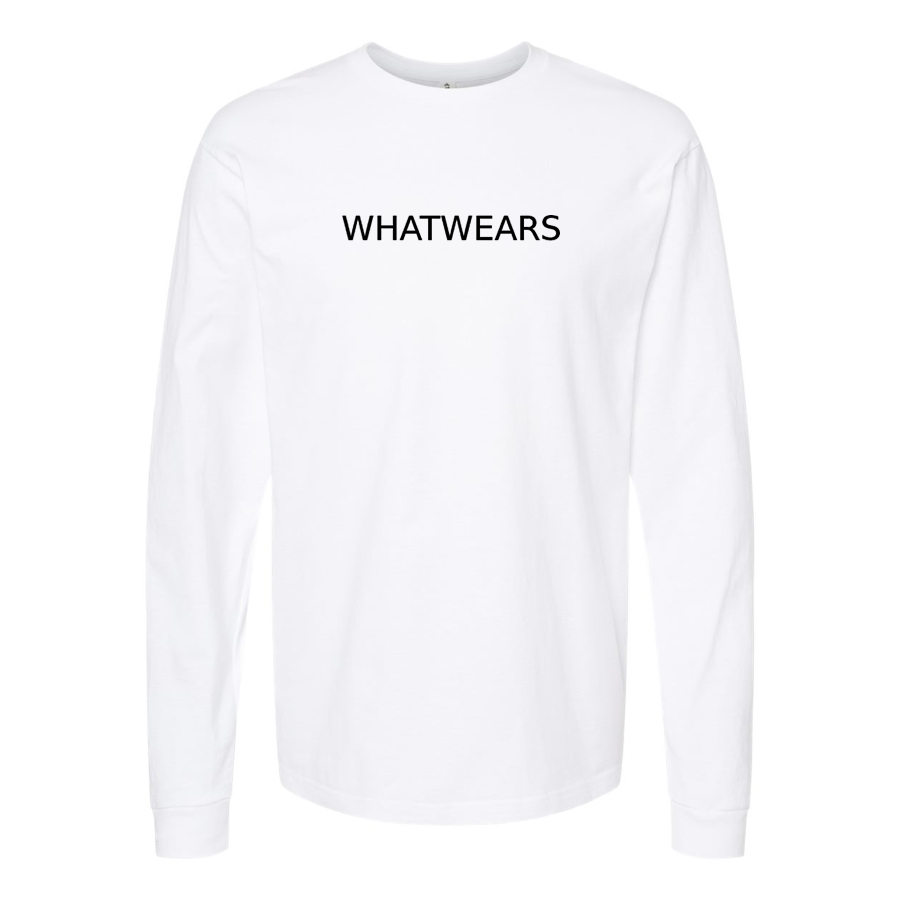 Men's WhatWears Logo Cotton Long Sleeve T-Shirt