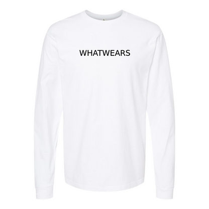 Men's WhatWears Logo Cotton Long Sleeve T-Shirt
