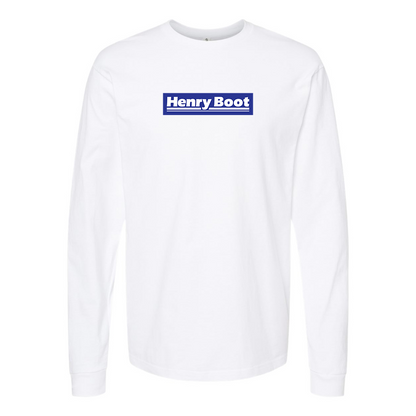 Men's Henry Boot Logo Cotton Long Sleeve T-Shirt