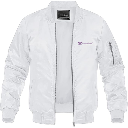 Men's  Intimate Rose  Logo  Lightweight Bomber Jacket Windbreaker Softshell Varsity Jacket Coat