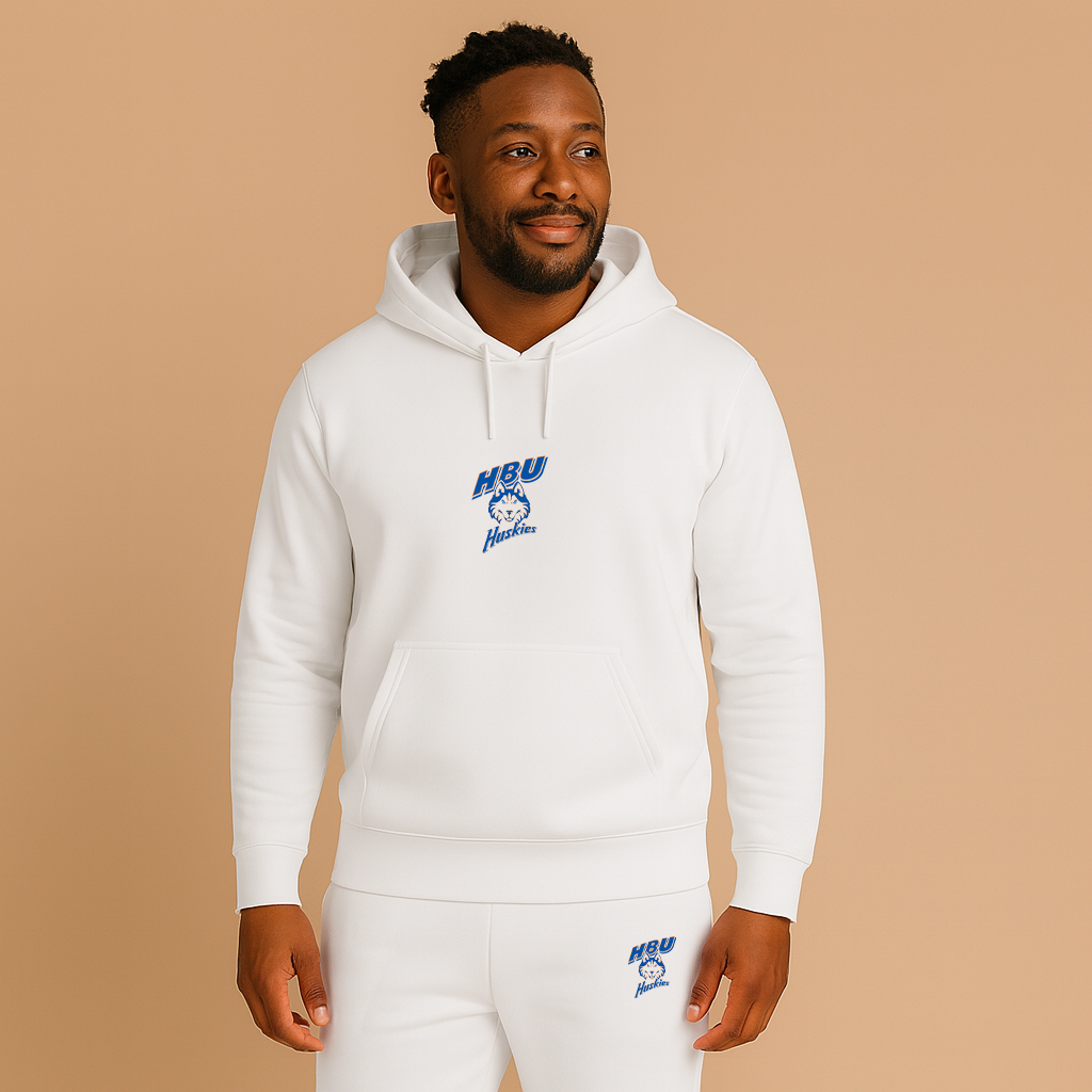 Men's Houston Baptist Huskies Logo Hoodie Joggers Set