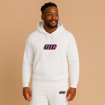 Men's Illinois Chicago Flames Logo Hoodie Joggers Set