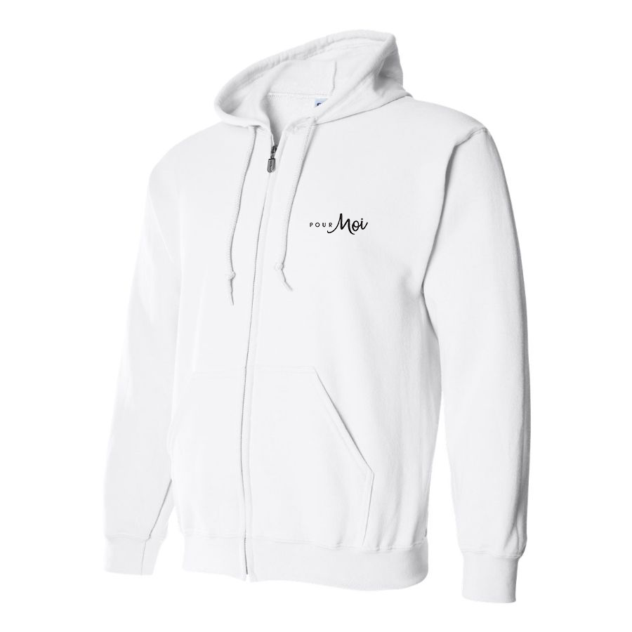 Men's Pour Moi Logo  Zipper Hoodie