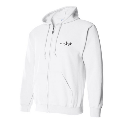Men's Pour Moi Logo  Zipper Hoodie