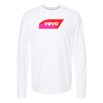 Men's Vevo Thumbnail Banner Logo Cotton Long Sleeve T-Shirt