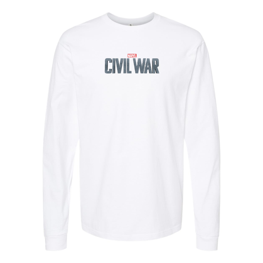 Men's Marvel Civil War  Logo Cotton Long Sleeve T-Shirt
