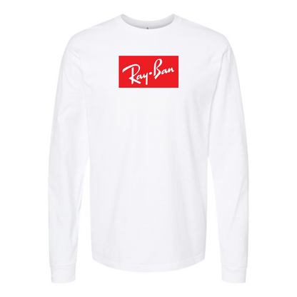 Men's Ray Ban Logo Cotton Long Sleeve T-Shirt