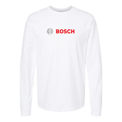 Men's Bosch Logo Cotton Long Sleeve T-Shirt
