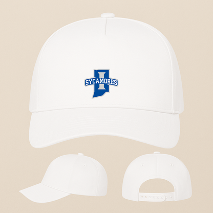 Indiana State Sycamores Logo Five Panel Twill Snapback Cap