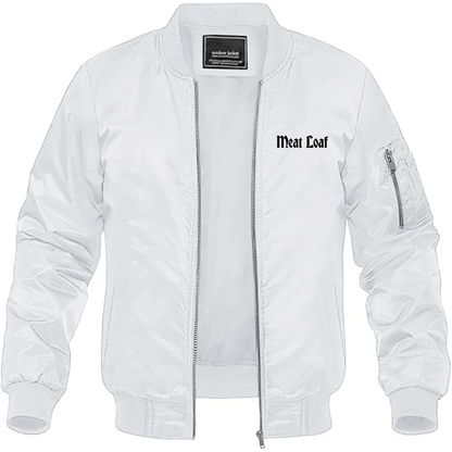 Men's Meat Loaf  Lightweight Bomber Jacket Windbreaker Softshell Varsity Jacket Coat