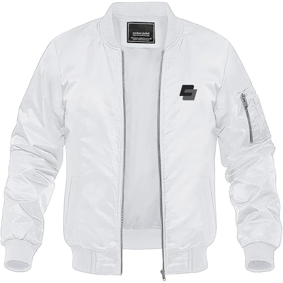 Men's DSD Logo Lightweight Bomber Jacket Windbreaker Softshell Varsity Jacket Coat