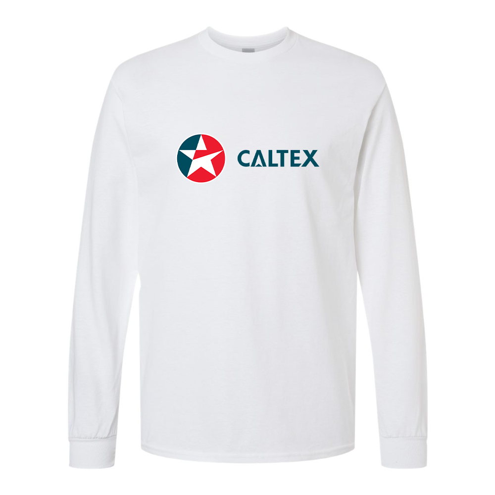 Men's  Caltex Gas Station  Gildan Heavy Cotton Long Sleeve T-Shirt