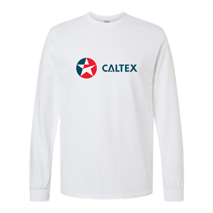 Men's  Caltex Gas Station  Gildan Heavy Cotton Long Sleeve T-Shirt