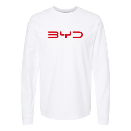 Men's BYD Logo Cotton Long Sleeve T-Shirt