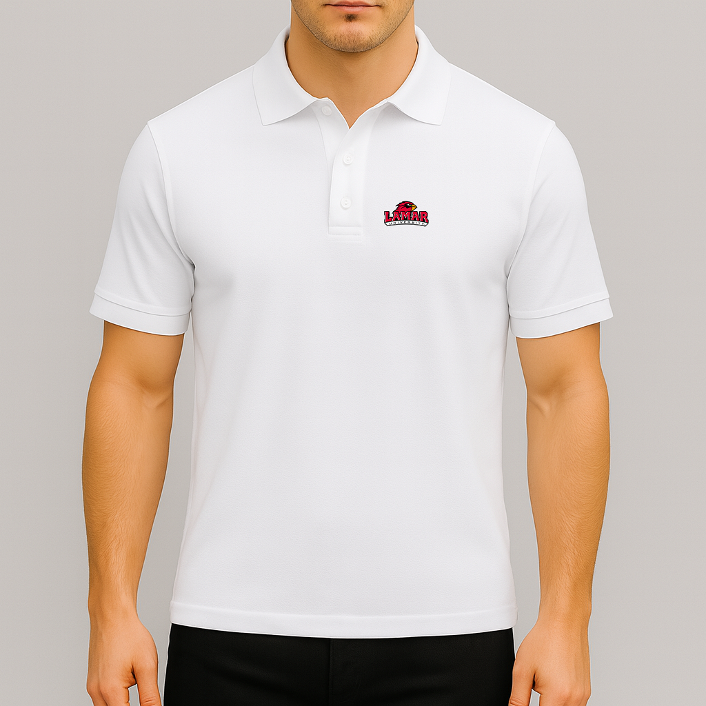 Men's Lamar Cardinals Logo Dry Blend Polo