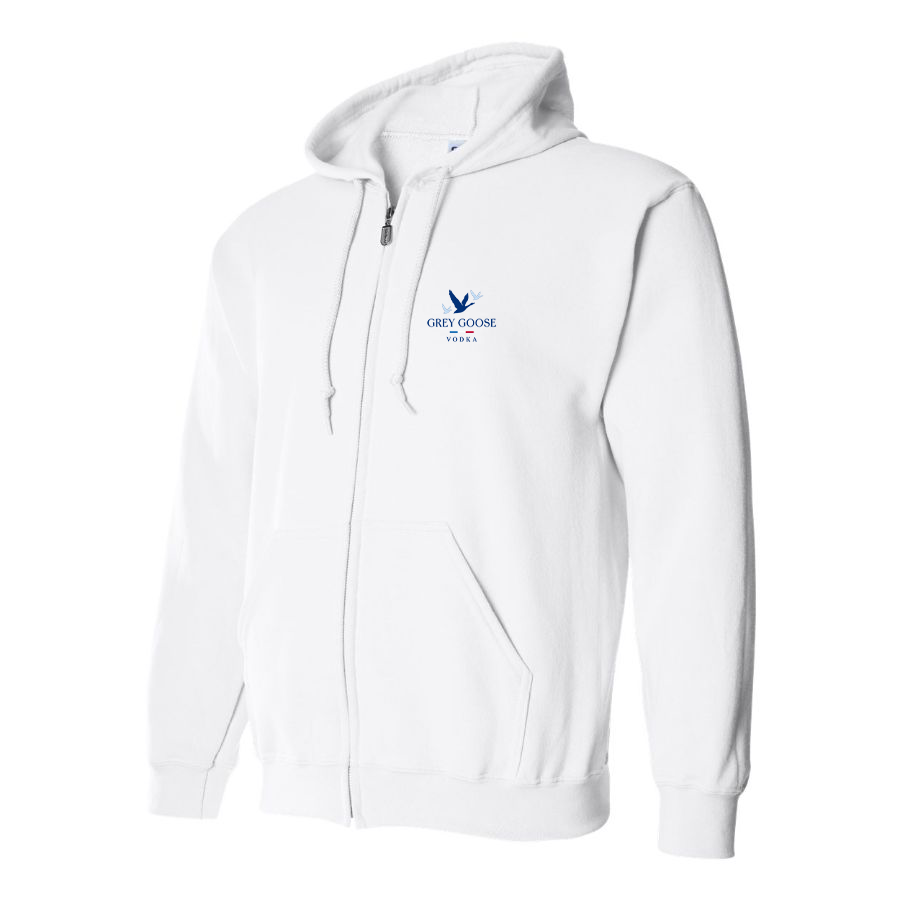 Men's Grey Goose Logo Zipper Hoodie