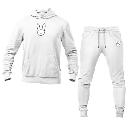 Men's Bad Bunny Logo Hoodie Joggers Set