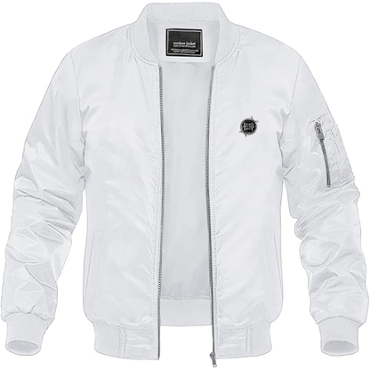 Men's When Rivers Meet Lightweight Bomber Jacket Windbreaker Softshell Varsity Jacket Coat