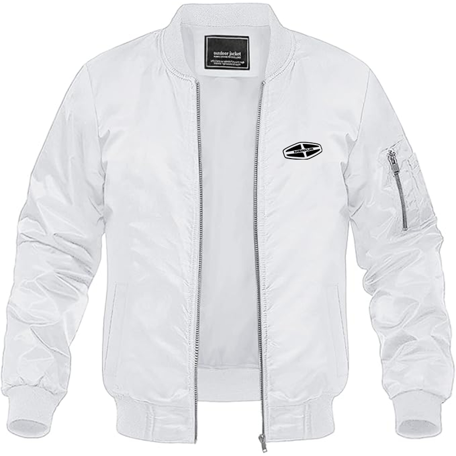 Men's Merkur Logo Lightweight Bomber Jacket Windbreaker Softshell Varsity Jacket Coat