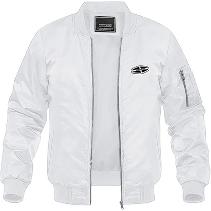 Men's Merkur Logo Lightweight Bomber Jacket Windbreaker Softshell Varsity Jacket Coat