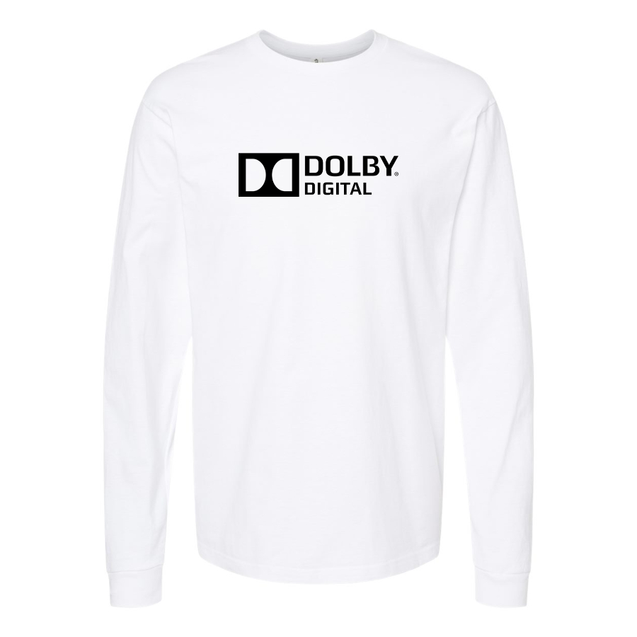 Men's Dolby Digital  Logo Cotton Long Sleeve T-Shirt