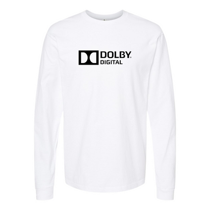 Men's Dolby Digital  Logo Cotton Long Sleeve T-Shirt