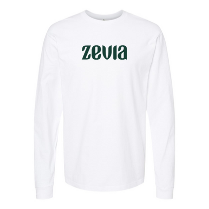 Men's Zevia Logo Cotton Long Sleeve T-Shirt